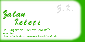 zalan keleti business card